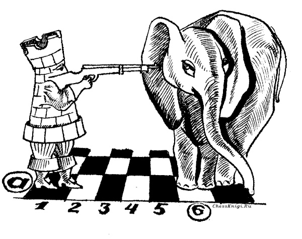 Шахматный слон под ударом